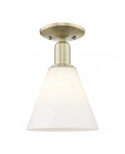 Innovations Lighting 716-1C-AB-GBC-81 - Berkshire Glass - 1 Light - 8 inch - Antique Brass - Semi-Flush Mount