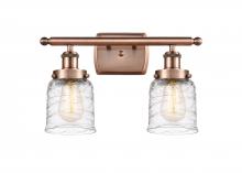  916-2W-AC-G513-LED - Bell - 2 Light - 16 inch - Antique Copper - Bath Vanity Light