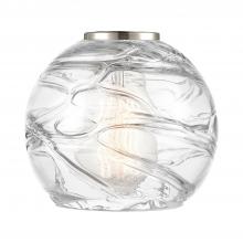  G1213-6 - Deco Swirl 6" Clear Glass