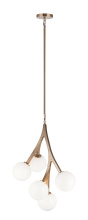 Matteo Lighting C81505AGOP - Rami Aged Gold Brass Chandelier