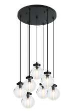 Matteo Lighting C84007MBCL - Ridge Matte Black Pendant