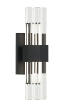 Matteo Lighting S06913MB - Krustallos Matte Black Wall Sconce