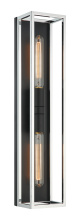 Matteo Lighting S15122BKCH - Shadowbox Black + Chrome Wall Sconce