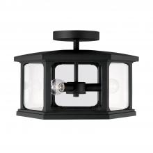  946632BK - 3 Light Outdoor Semi-Flush