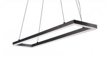  PD61242-BK - Piazza - Rectangular Pendant with Powder Coated Extruded Aluminum