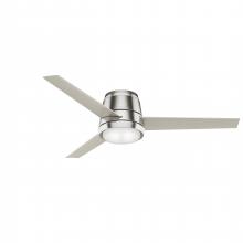  59573 - Casablanca 54 inch Commodus Brushed Nickel Low Profile Ceiling Fan with LED Light Kit & Wall Control