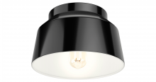  19023 - Hunter Cranbrook Matte Black 1 Light Flush Mount Ceiling Light Fixture