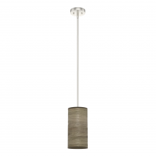  19241 - Hunter Solhaven Warm Grey Oak and Brushed Nickel 1 Light Pendant Ceiling Light Fixture