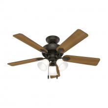  52781 - Hunter 44 inch Swanson ENERGY STAR® New Bronze Ceiling Fan with LED Light Kit and Pull Chain