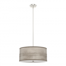  19379 - Hunter Solhaven LT Grey Oak & Brushed Nickel with Painted Cased White Glass 3 LT Pendant Ceiling LT