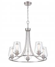  9725-BN - Ashford 5-Light Chandelier Ceiling Light Brushed Nickel