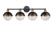  4254-MB/AB - Ellmira 4-Light Vanity Matte Black/ Aged Brass