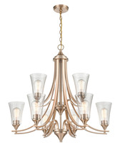  1469-MG - Natalie 9-Light Chandelier Ceiling Light Modern Gold