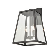  8023-PBK - Grant 2-Light Outdoor Wall Sconce Powder Coated Black