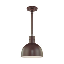  RDBS12-ABR - R Series 1-Light Stem Hung Deep Bowl Shade Architectural Bronze