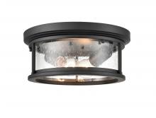  4402-PBK - Bresley 2-Light Outdoor Flush Mount Powder Coated Black