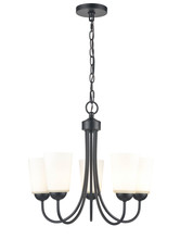  9805-MB - Ivey Lake 5-Light Chandelier Ceiling Light Matte Black