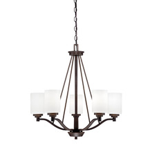  3155-RBZ - Durham 5-Light Chandelier Ceiling Light Rubbed Bronze