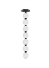  SLPD22627BZR - Sean Lavin Perle 1-light dimmable LED pendant with dark bronze finish and glass shade