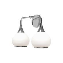  VL524217CHOP - Hazel 17-in Chrome/Opal Matte Glass 2 Lights Vanity