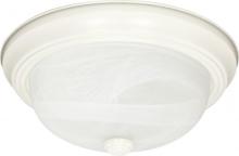  60/223 - 3 Light - 15" Flush with Alabaster Glass - Textured White Finish