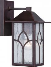  60/5641 - Stanton - 1 Light - 6" Wall Lantern with Clear Seed Glass - Claret Bronze Finish Finish