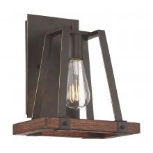  60/6891 - Outrigger - 1 Light Wall Sconce - Mahogany Bronze and Nutmeg Wood Finish