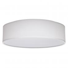  62/999 - 15 inch; CCT Selectable; Fabric Drum LED Decor Flush Mount Fixture; White Fabric Shade; Acrylic