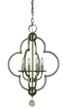  1160 BN - 4-Light Brushed Nickel Quatrefoil Dining Chandelier