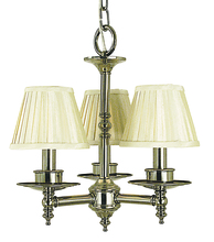  2518 AB - 3-Light Antique Brass Sheraton Mini Chandelier