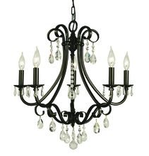  2995 BN - 5-Light Brushed Nickel Liebestraum Dining Chandelier