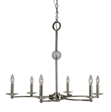  3108 PN - 6-Light Polished Nickel Pirouette Chandelier