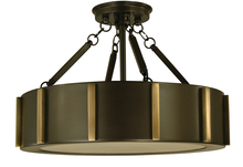  4592 BN/PN - 4-Light 16" Brushed Nickel/Polished Nickel Pantheon Flush Mount