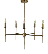  4695 AB - 5-Light Antique Brass Chandler Chandelier