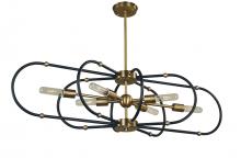  5106 AB/MBLACK - 6-Light Pulsar Dining Chandelier