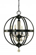  5714 MBLACK - 4-Light Matte Black Olivia Dining Chandelier