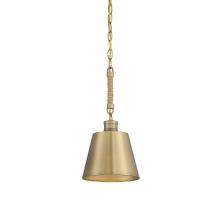 Savoy House Meridian M70094BM - 1-Light Mini Pendant in Burnished Metal