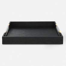  18059 - Uttermost Wessex Black Shagreen Tray