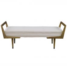  23592 - Uttermost Waylon Modern Ivory Bench