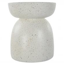  22966 - Uttermost Inhale Cast White Accent Table