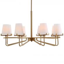  21382 - Uttermost Lassen 8 Light Brass Chandelier