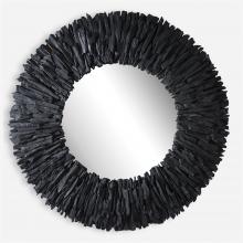  09811 - Uttermost Teak Branch Black Round Mirror