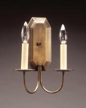  132-DB-LT2 - Wall Sconce 2 J-Arms Dark Brass 2 Candelabra Socket