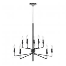  81519/5+5 - Saginaw 34'' Wide 10-Light Chandelier - Matte Black