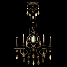  708940-1ST - Encased Gems 50"W Oblong Chandelier